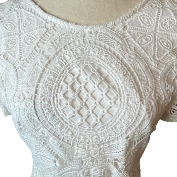 NWT Lulu’s romantic feminine lace backless Mini Dress size Medium - Picture 12 of 12